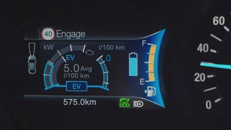 Ford Mondeo close up of SmartGauge with EcoGuide